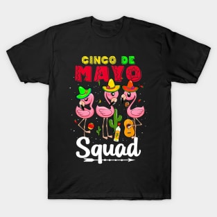 Cinco de Mayo Squad Flamingo T-Shirt